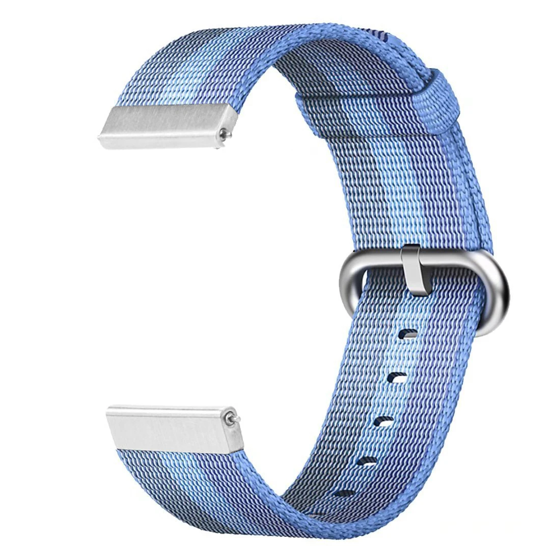 blue stripe Тканый нейлоновый ремешок для часов Huami Amazfit Bip BIT PACE Lite Молодежные умные часы сменный Браслет ремешок 20 мм - Цвет: blue stripe