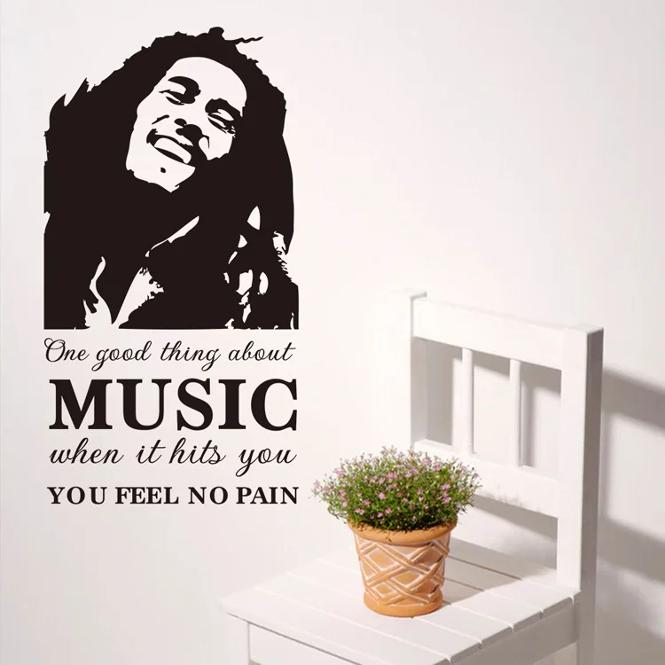 Одна хорошая вещь о музыке Боб Марли виниловые наклейки на стены для декора дома