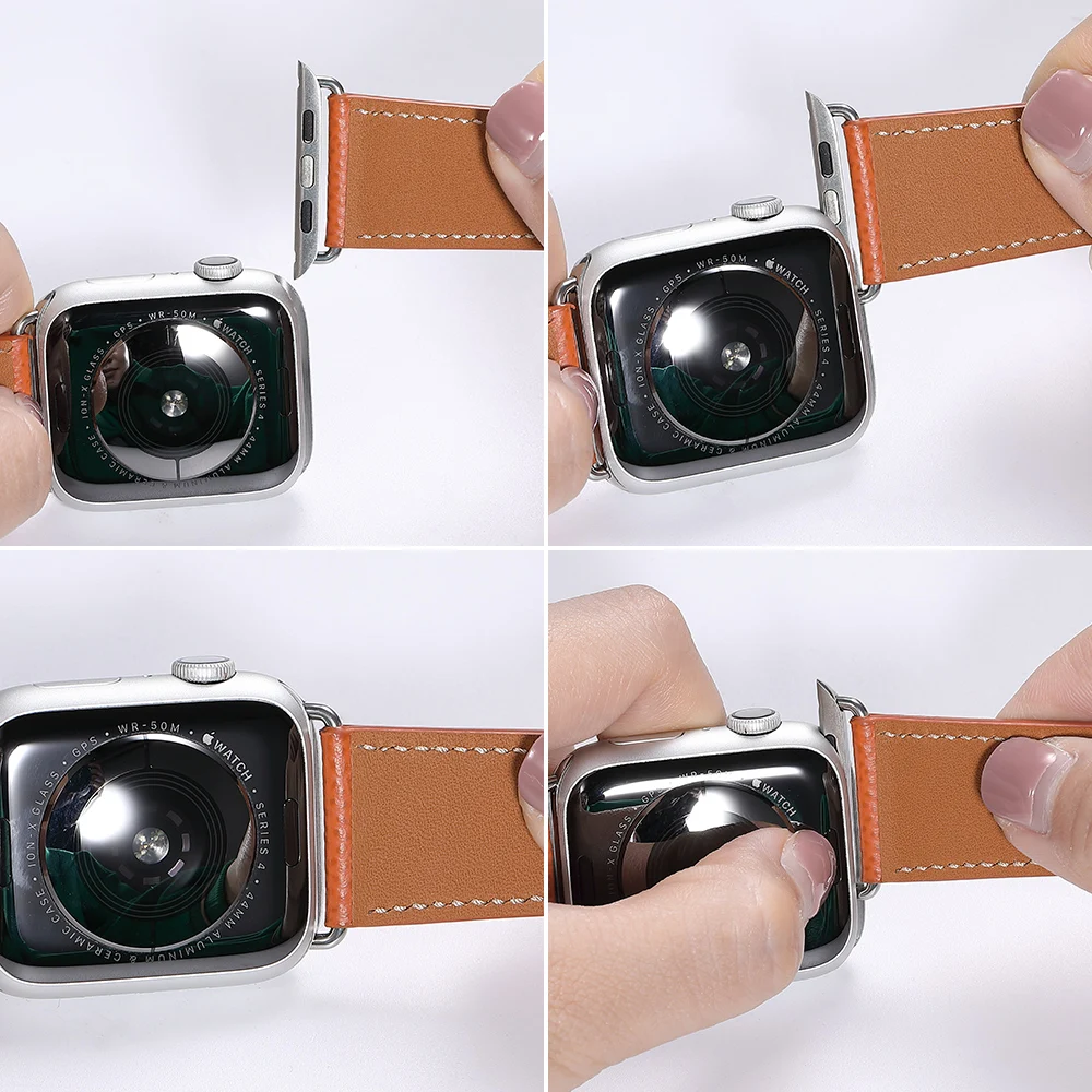 Ремешок для Apple Watch 38 мм 40 мм 42 мм 44 мм, высококачественные Ремешки для наручных часов iWatch серии 4/3/2/1