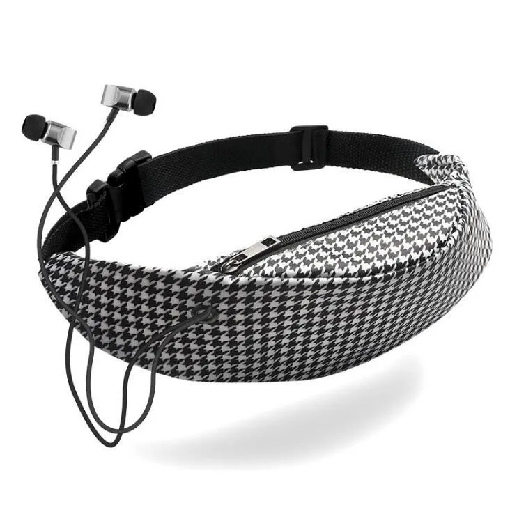 Black Waist bag Кошелек для путешествий с принтом, Женская поясная сумка, для отдыха на природе, для альпинизма, для фитнеса, для телефона, поясная сумка, дорожные аксессуары - Цвет: Black Waist bag