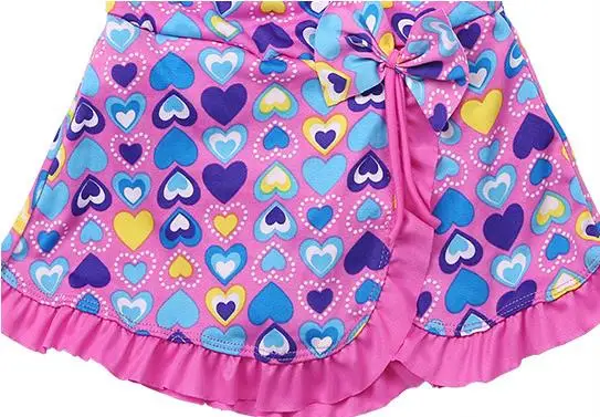 Детский купальник для девочек купальный костюм двойка с юбкой пляжный лета