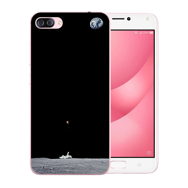 Чехол для телефона Asus ZenFone 4 Max ZC554KL Space Moon Pattern задняя крышка из ТПУ силикона