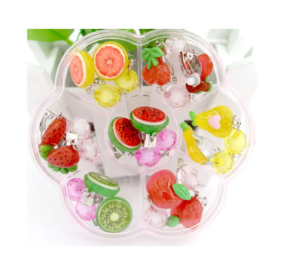 Серьги-клипсы для девочек 7 пар свисающие серьги день рождения дочери подарки |