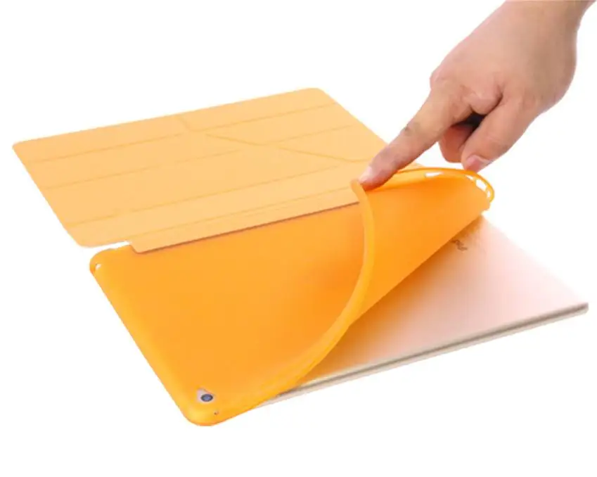 Ultra Slim Case для Apple iPad Air 2 Ipad6 штатив Smart с ТПУ Прозрачная задняя крышка A1566 A1567