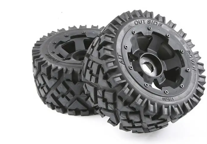 Задние шины/колеса KM Rovan HPI 5SC 5B ss Bajer KRAKEN X5 5R 2 шт. (170 мм X 80 мм)|hpi 5b|baja hpitire wheel |