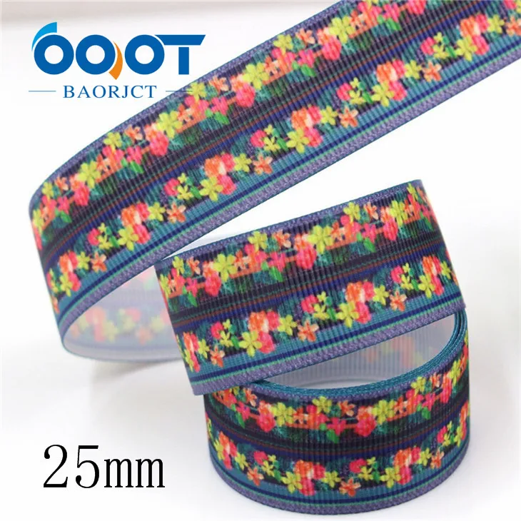G-18925-1178 OOOT BAORJCT G-18925-1178, 38 мм/75 мм 10 ярдов весенние ленты с цветами Термотрансферная печать grosgrain, DIY аксессуары для одежды - Цвет: G-18925-1178