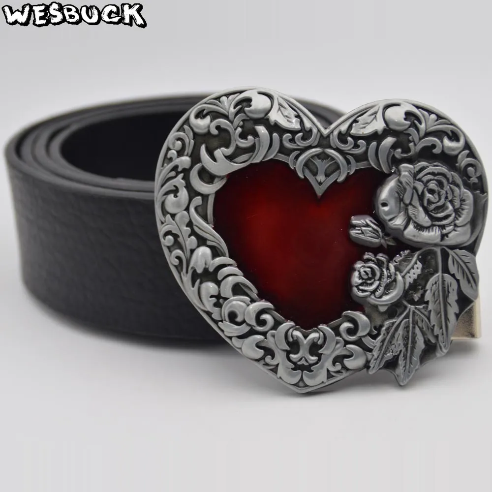 5 PCS MOQ wesbuck Brand 3D красного цвета с надписью «love Розы модная пряжка на ремешке с поясом из искусственной кожи; классические Для мужчин Wo Для мужчин s джинсы аксессуары праздничные подарки