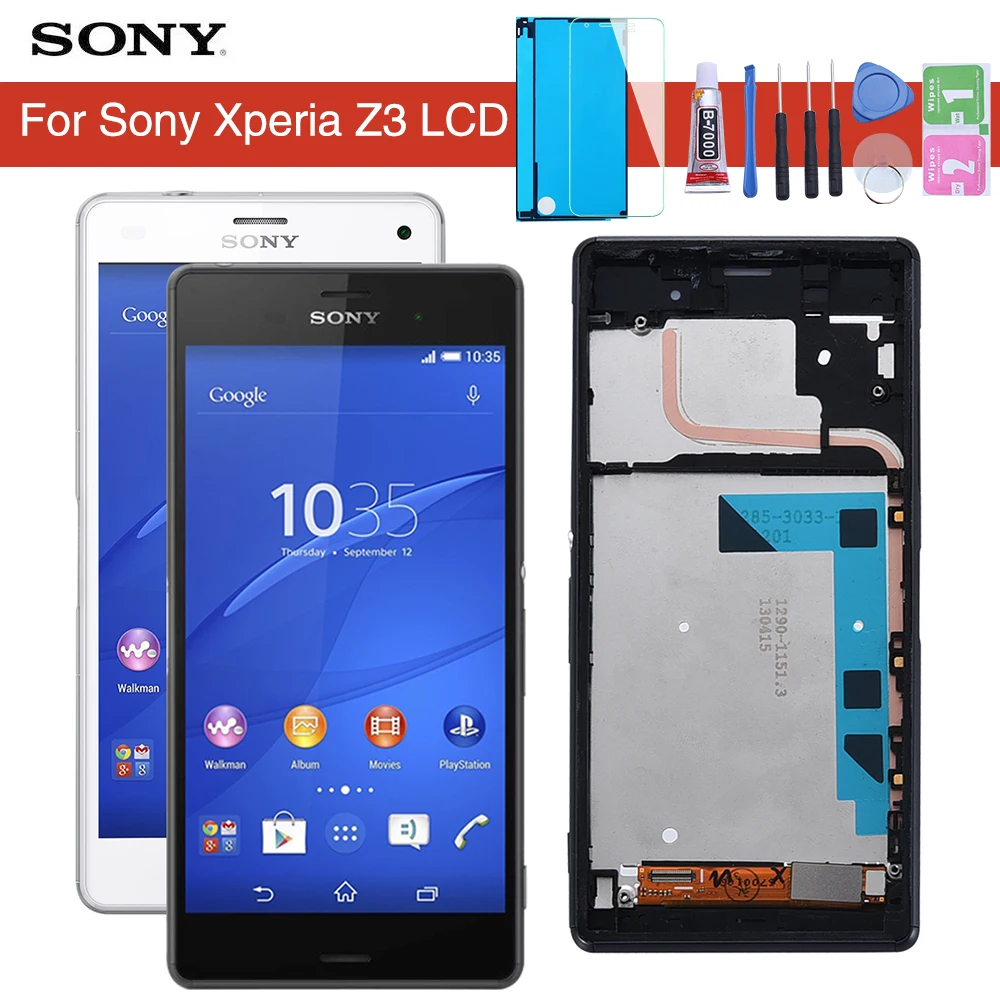 Гарантия 5 2 ''IPS для SONY Xperia Z3 LCD дисплей сенсорный экран D6603 Замена Dual D6633|d6603