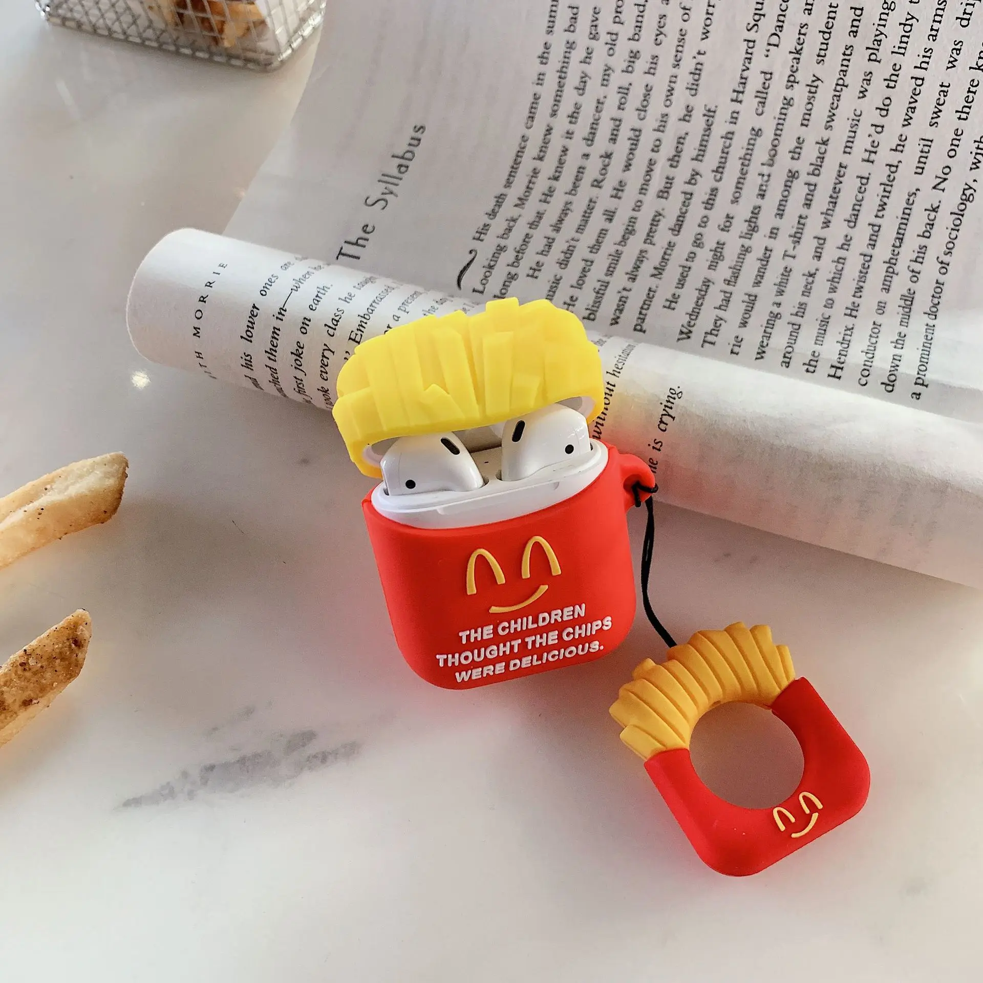 A Милый мультяшный чехол для Apple AirPods Fries Burger Create Cover беспроводной Bluetooth чехол для наушников для Apple AirPods 2 A30 - Цвет: A