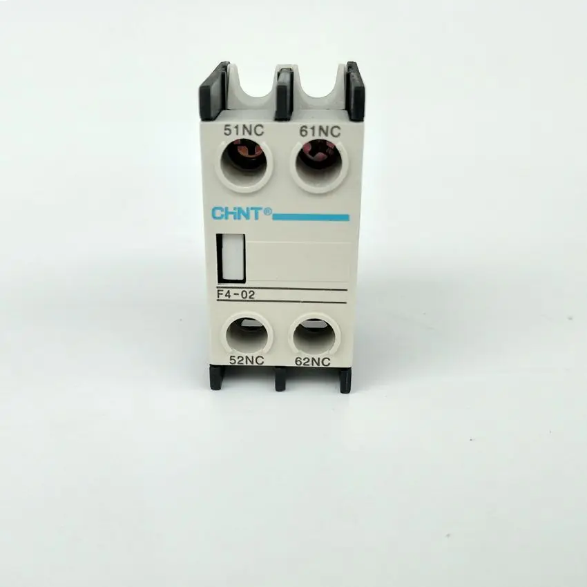5 шт./лот Chint AC Контактор вспомогательный Контактный блок F4 02 2NC Вспомогательный