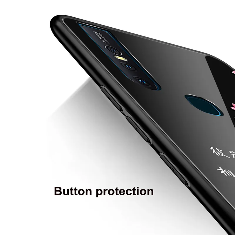 Чехол для телефона vivo V15 V1831T ретро мультяшный чехол из закаленного стекла V 15