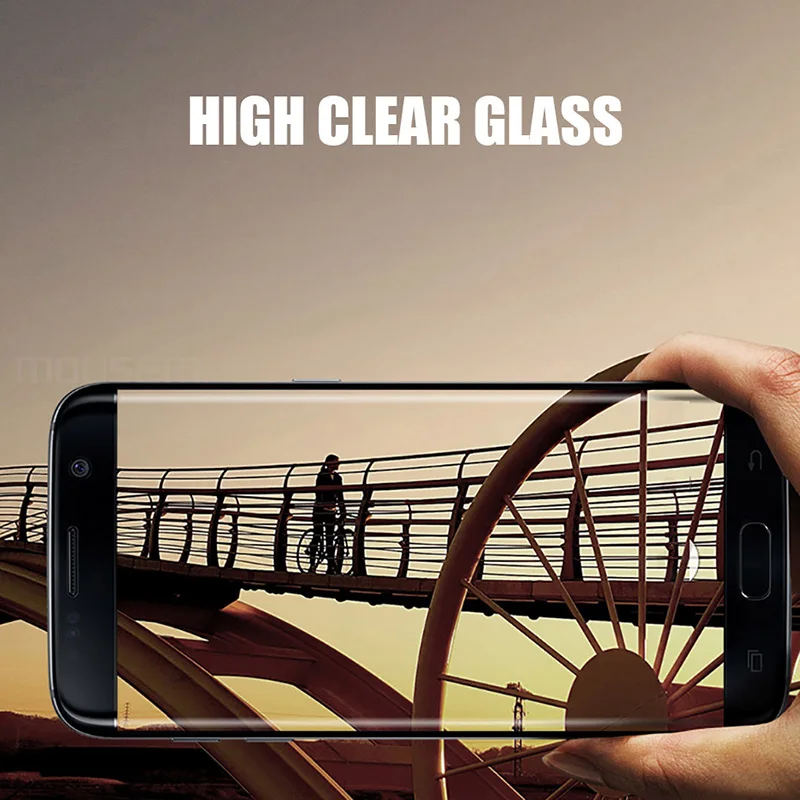 Изогнутое защитное стекло CAPAME для Samsung S6 Edge Plus полное покрытие Защитное экрана