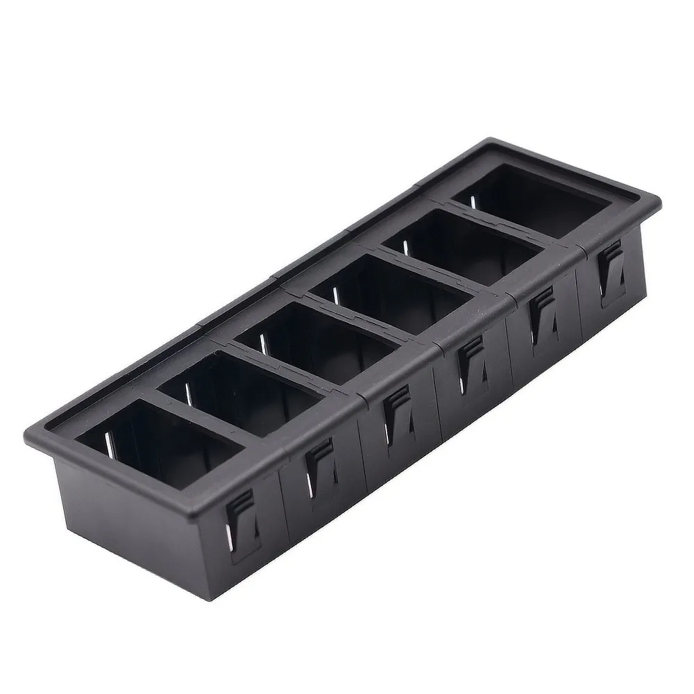 6-клавишный светодиодный кулисный выключатель для автомобиля лодки 2 розетки USB