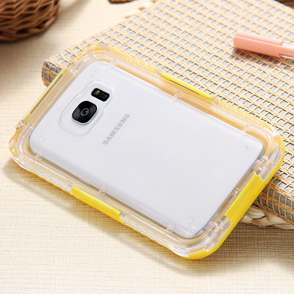 DR.CASE For Samsung Galaxy S7 Edge Waterproof Case S8 Plus Underwater Cover Universal Hard PC+ TPU Clear |