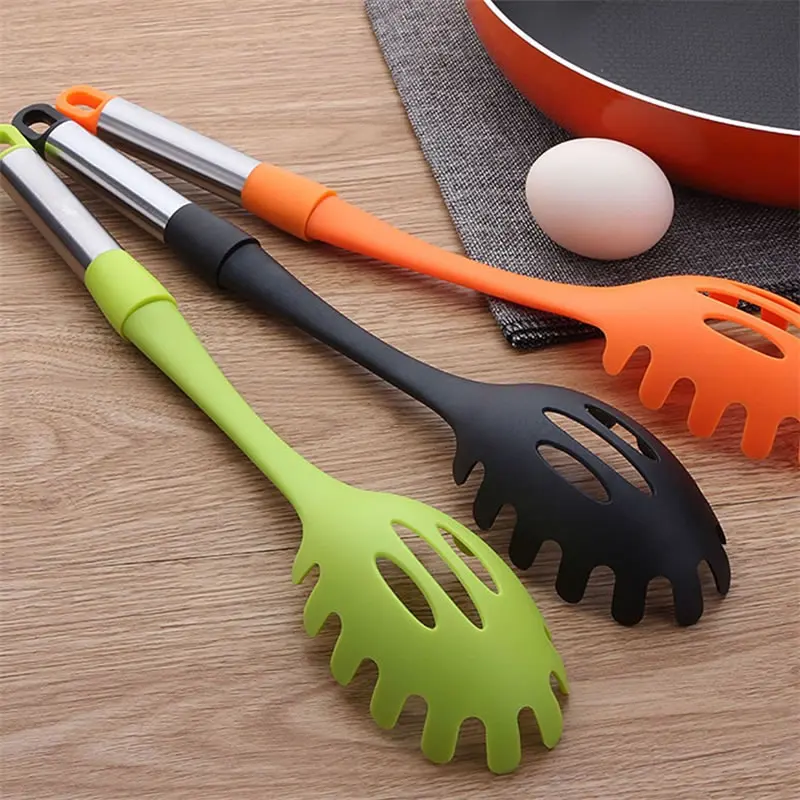 

Nylon Pasta Scoop Fork Heat Resistant Spaghetti Serving Spoon Tongs Noodle Measurer Holder Server Cooking Tools Kitchen Gadgets