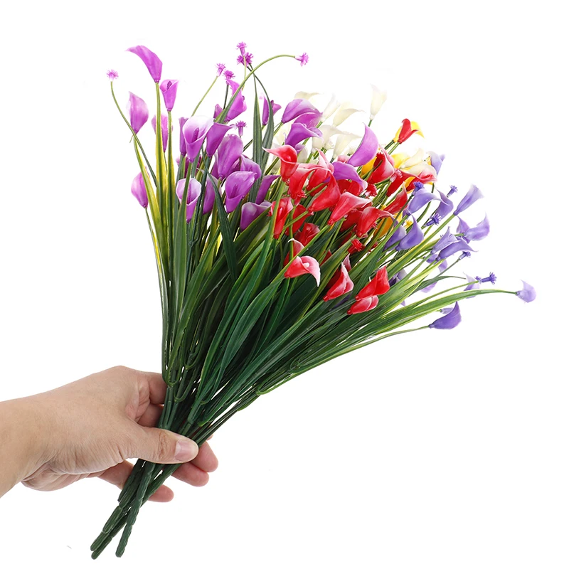 Искусственный пластик Calla искусственные цветы в виде листьев букет растений