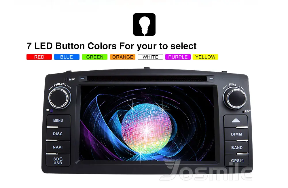 Josmile 2 Din dvd-плеер автомобиля для Toyota Corolla E120 BYD F3 2000 2005 2006 радио мультимедиа головное устройство стерео GPSNavigation аудио