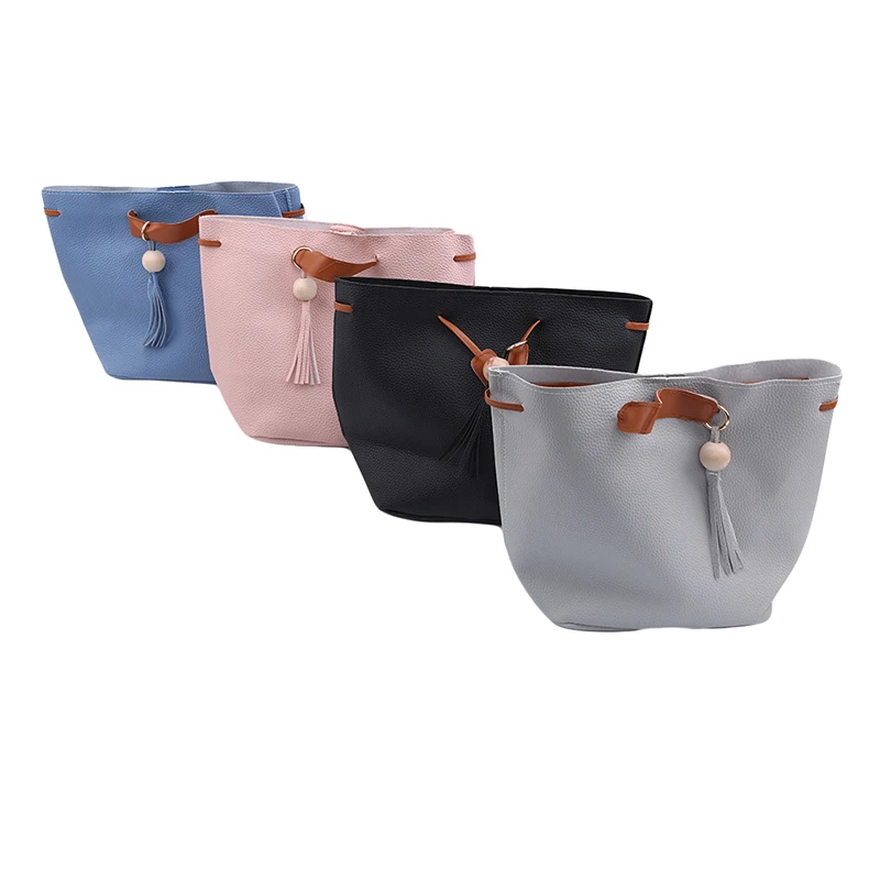 

Vintage Bucket Women Mother Bag Autumn Fashion New Tassel Shoulder Bag Casual Messenger Bag Child Package