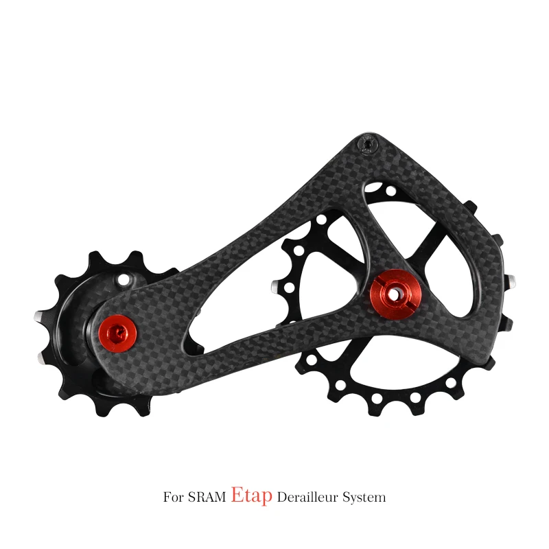 Di2 Black 17 T велосипед задний переключатель передач велосипедный шкив клетки из углеродного волокна для SRAM RIVAL FORCE RED ETAP легкий керамический подшипник опорный ролик - Цвет: Di2 Black