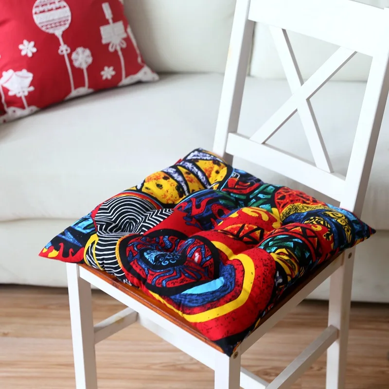 Утолщенный чехол для подушки хлопковый льняной дышащий квадратный обеденный