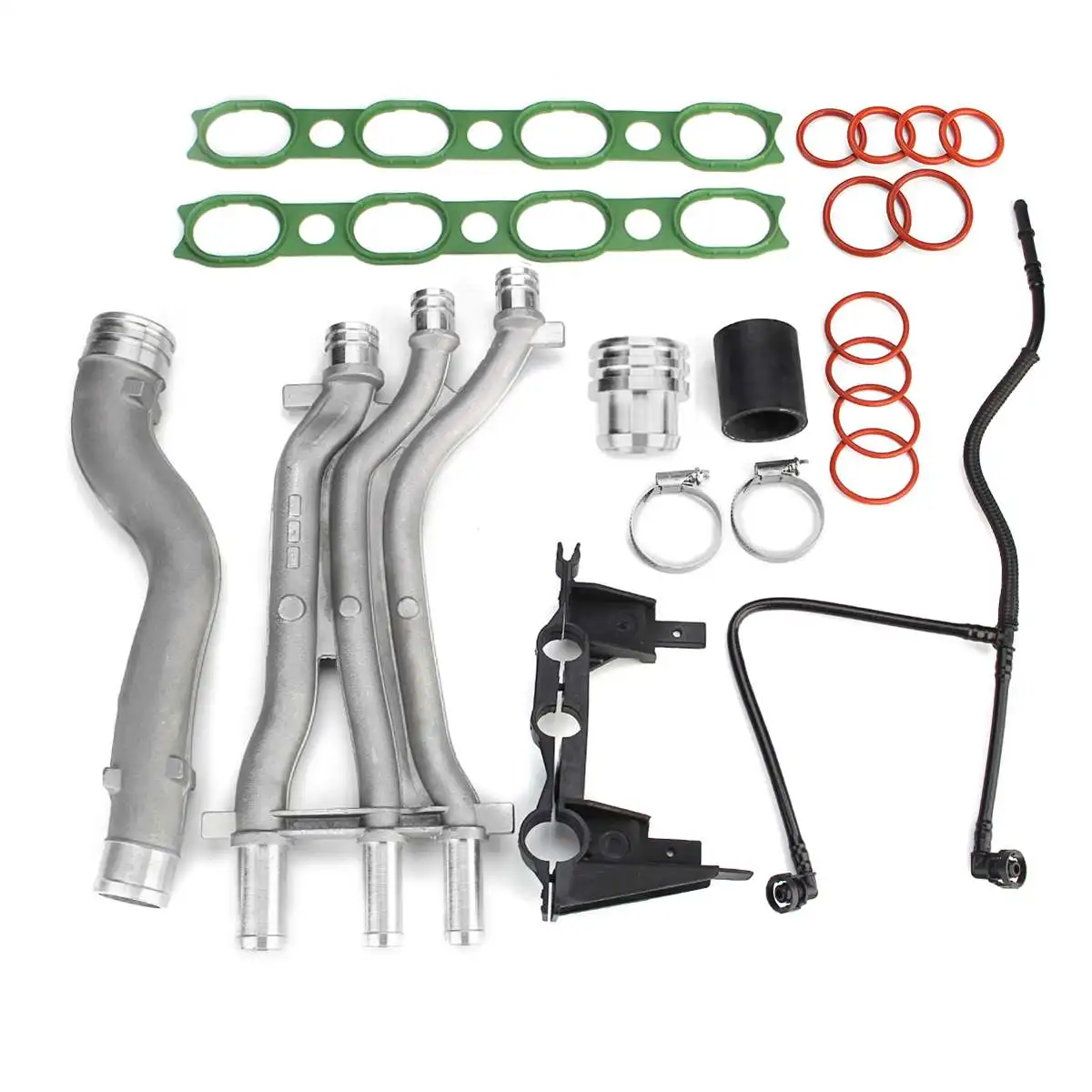 Для Porsche Cayenne 955 2003-2006 смещение 4,5 V8 двигателя автомобиля охлаждающая труба алюминиевая охлаждающая водяная труба