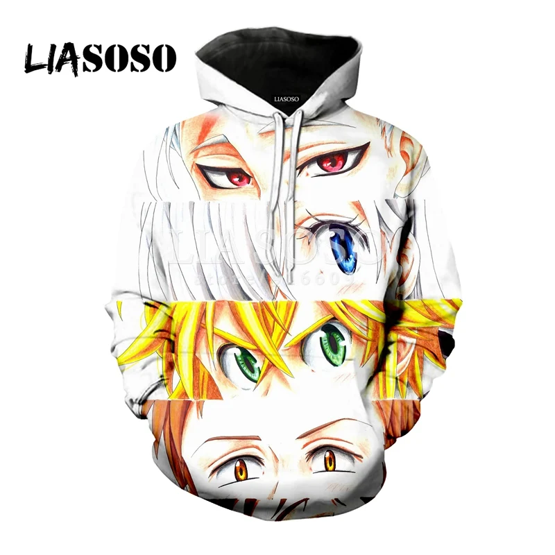 LIASOSO новый аниме Nanatsu No Taizai семь смертных грехов 3D Футболка с принтом/Толстовка
