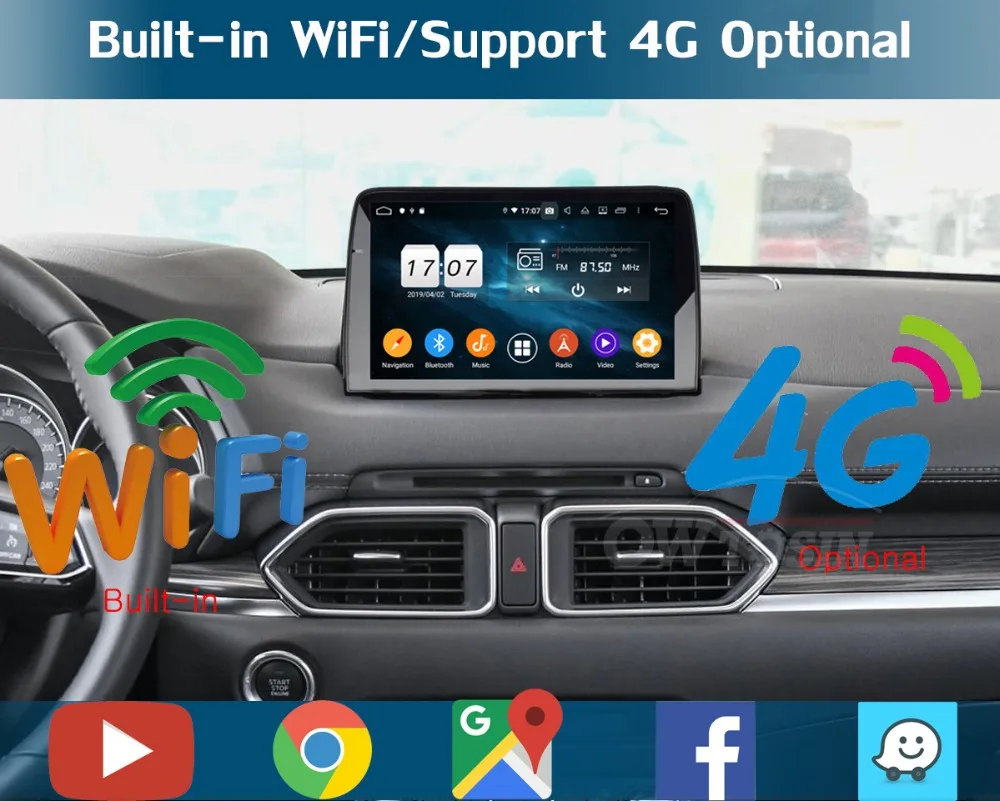 " ips Android 9,0 Восьмиядерный 4 Гб ОЗУ+ 64 Гб ПЗУ автомобильный DVD радио gps для Mazda ATENZA CX-5 CX5- DSP CarPlay Parrot BT стерео