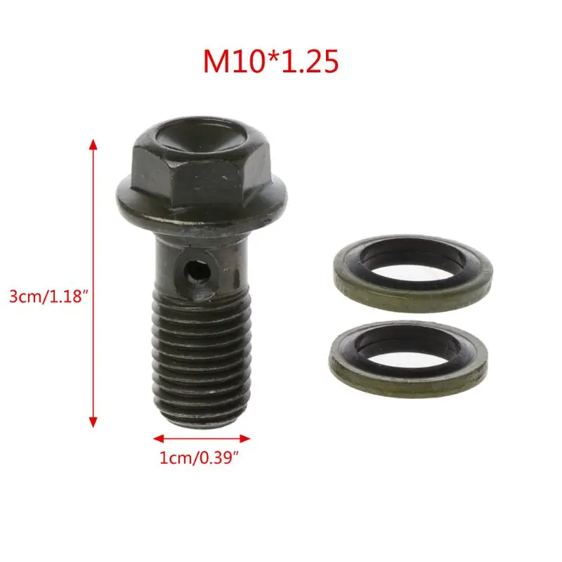 

Motorcycle Brake Hollow Screw M10 x 1.25 Single Banjo Bolt For Honda Yamaha Suzuki