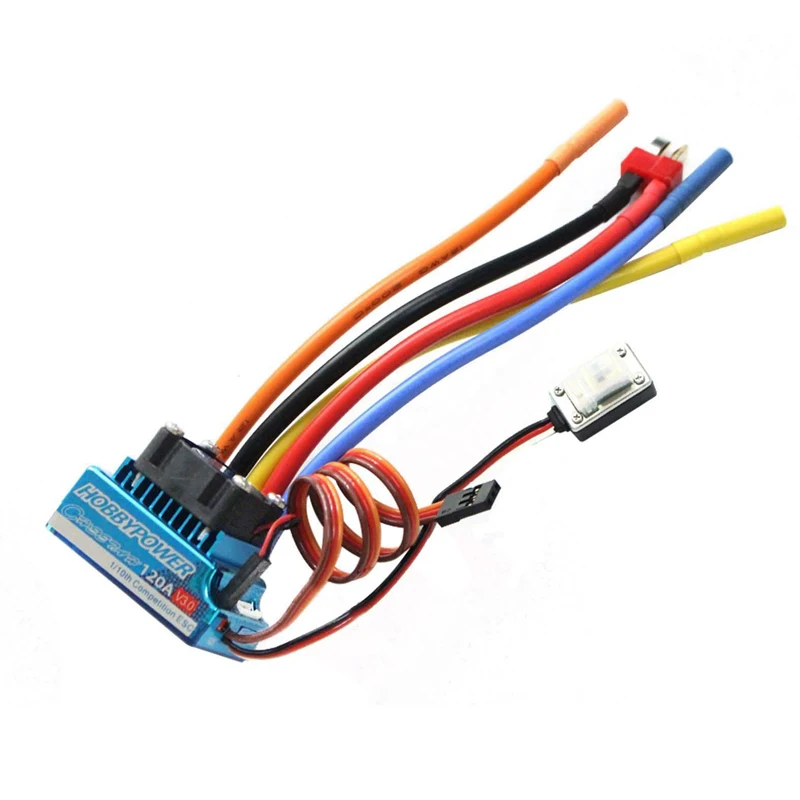 

1PC HP 120A V3.0 Sensor Brushless ESC Hobbypower Electronic Speed Controller for RC Car Model 1/8 1/10 Racing Drift DIY Acc