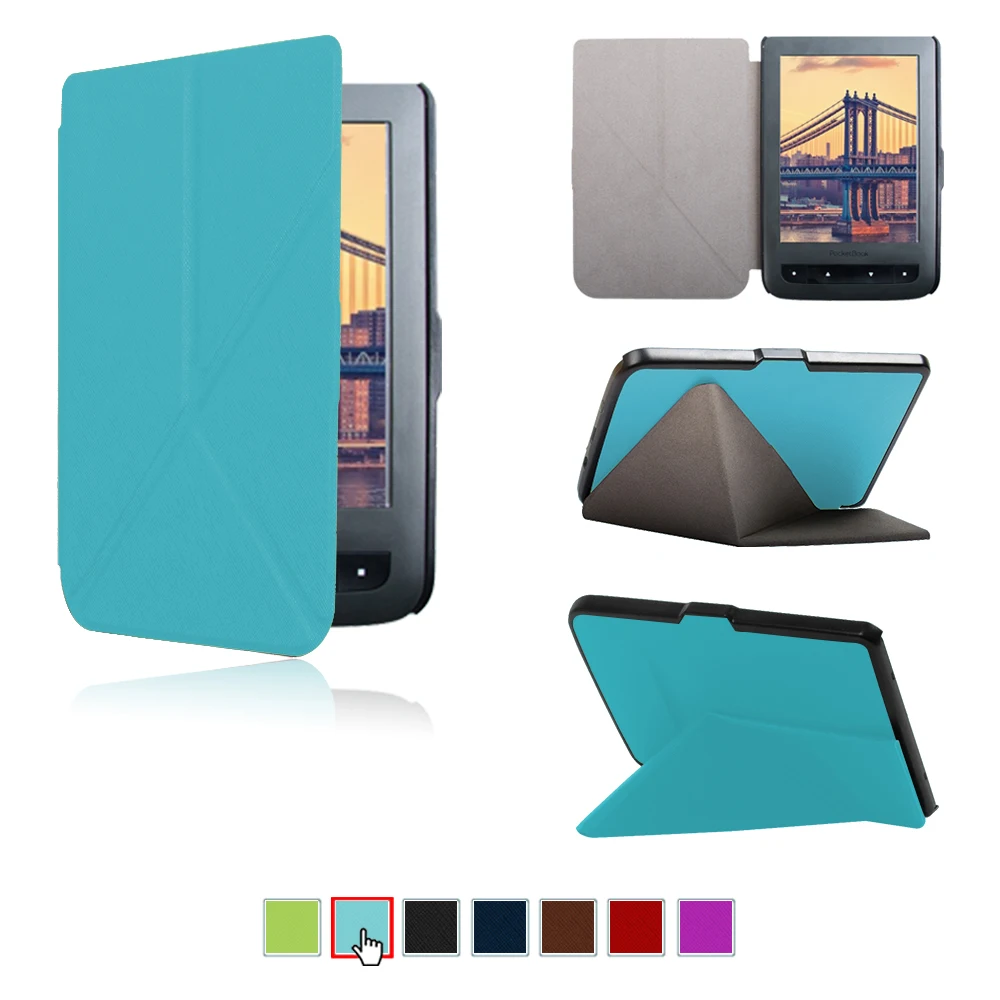 Чехол-книжка из искусственной кожи для pocketbook 615 basic touch 625 lux 626 в наличии |