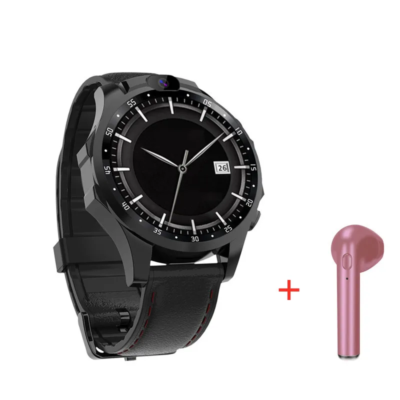 black add headset 4G Смарт-часы Android-телефон V9 1,6 дюймов AMOLED 3 ГБ+ 32 ГБ фитнес-трекер сердечного ритма 5.0MP+ 5.0Mp две Камеры Спортивные умные часы - Цвет: black add headset