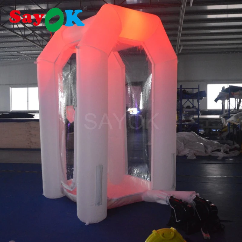 Светодиодный надувной куб для денег надувная кассовая машина с RGB подсветкой