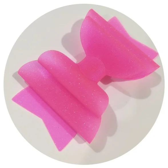 candy pink 3,5 дюймов водонепроницаемый принцесса заколки желе банты, заколки для волос Танцевальная вечеринка бант заколка для волос матовый текстурированный блеск банты - Цвет: candy pink