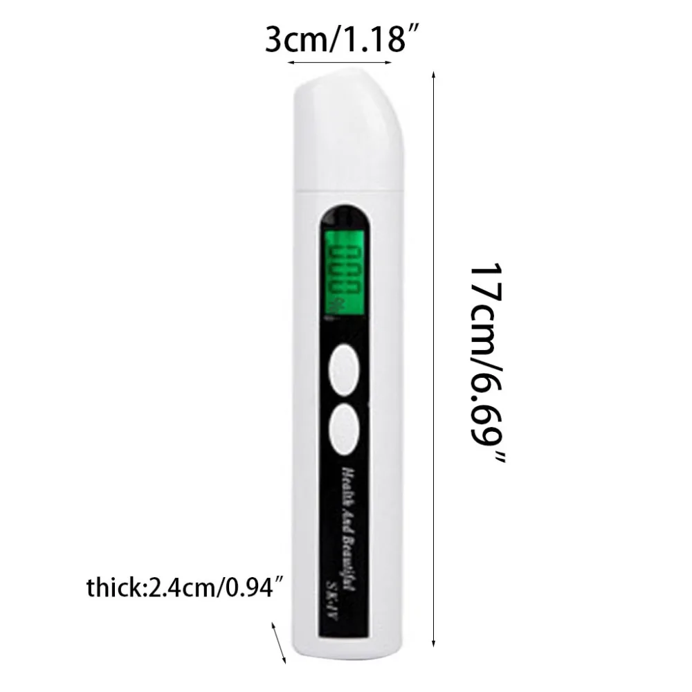 1 шт. женский жидкокристаллический цифровой измеритель влажности кожи тестер