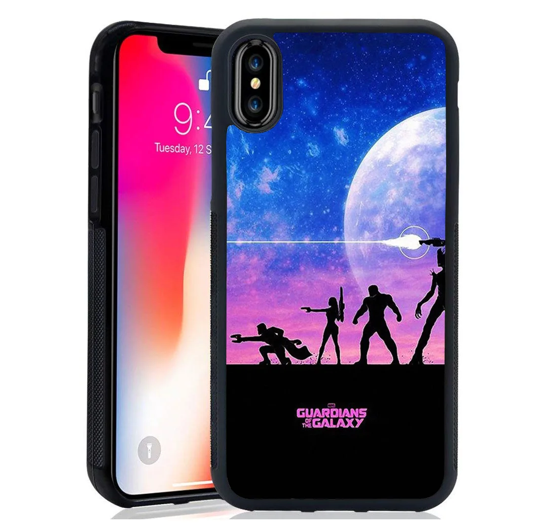 Роскошные ТПУ + закаленное зеркало основа Хранители для Galaxy Marvel чехол iPhone XS Max XR 8 7