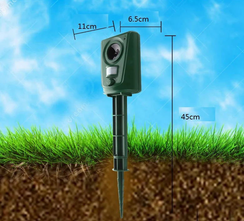 

Ultrasonic Pest Repeller Cat Bird Dog Fox Deterrent Chaser Repellent Eco-friendly Garden Pest Animal Repeller