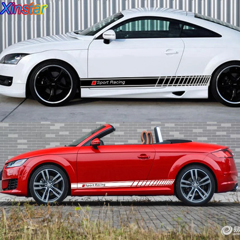 Наклейки на боковые кузова автомобиля наклейки для Audi sline A3 A4 A5 A6 A7 A8 TT Q3 Q5 Q7 A1 B5 B6 B7