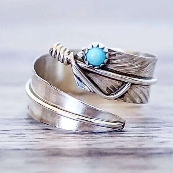 8 шт./компл. набор колец с бирюзовым опалом кольцо натуральным драгоценным камнем