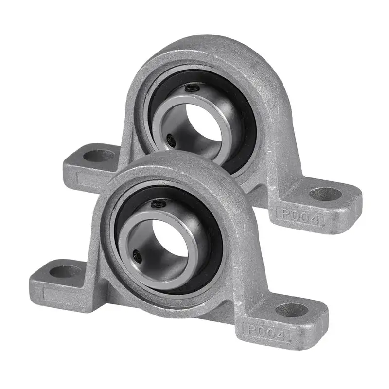 Vertical Seat Belt Bearing Pillow Block Flange 20mm Inner Diameter KP004 Zinc Alloy (Silver) | Bicycle Bearings