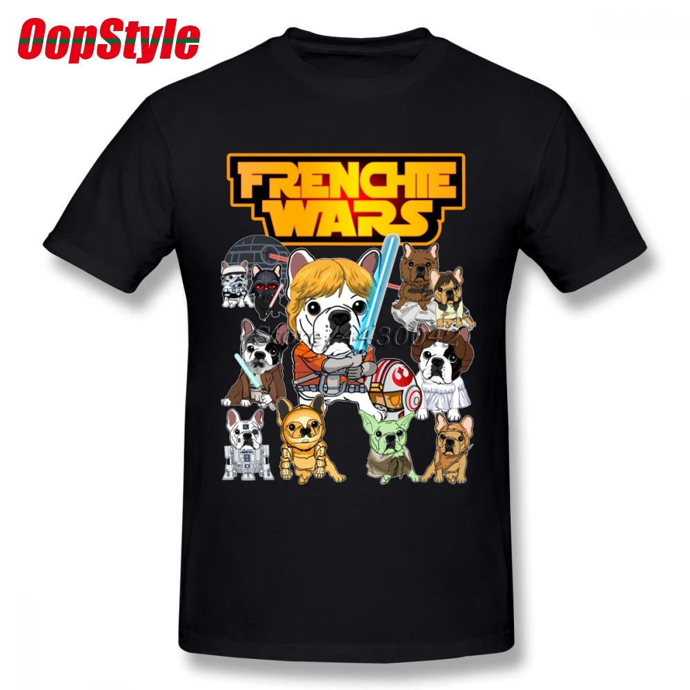 FRENCHIE Французский бульдог войны футболка для мужчин плюс размер хлопок Футболка команды 4XL 5XL 6XL Camiseta - Цвет: Черный