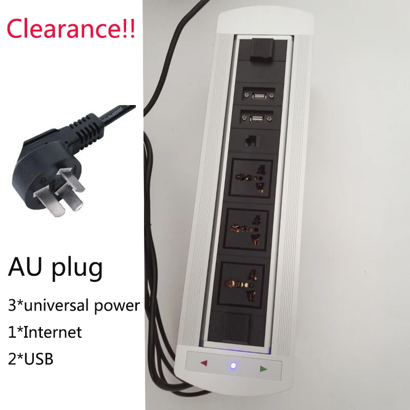 Скрытая настольная розетка для офисного компьютера универсальная AU Новой