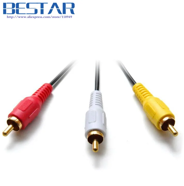 4 провода 3 5 мм штекер 3RCA аудио видео кабель футов 1 м RCA av-кабель для DVD CD компьютера