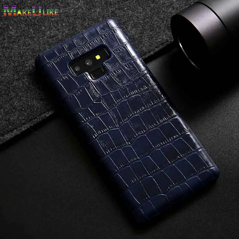 Чехол из натуральной кожи Note9 для samsung Galaxy Note 9, Чехол Аллигатор, Роскошный Жесткий чехол для телефона, чехол для samsung Note 9