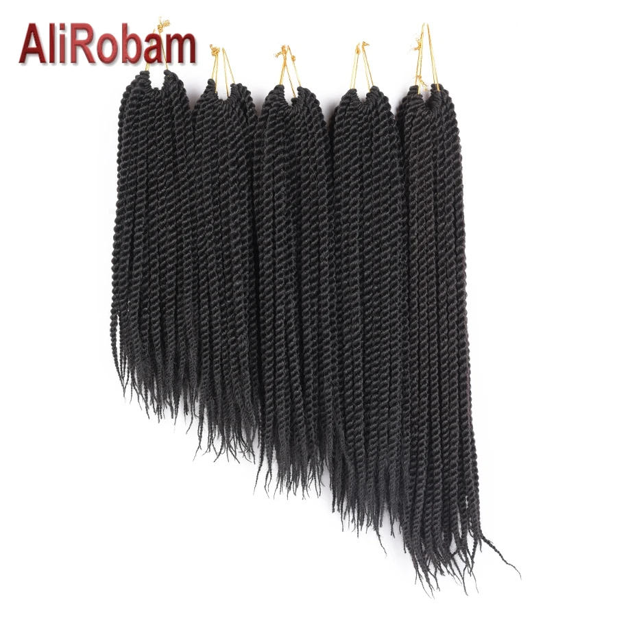 AliRobam крючком косы Сенегальские накрученные волосы Бургундия