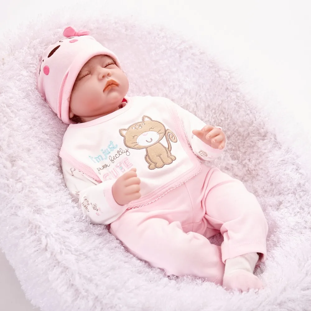 22 дюйма 55 см силиконовые куклы Reborn Младенцы настоящие Новорожденные детские
