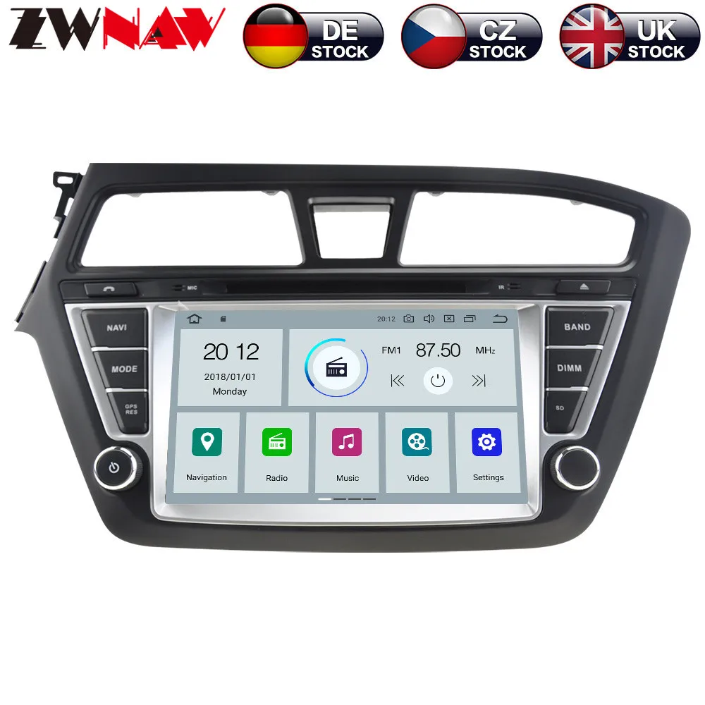 Zwnav Android 9,0 4 Гб+ 32 ГБ, автомобильный DVD плеер для HYUNDAI I20- радио Ibiza gps map навигация с зеркального канала RDS PX5