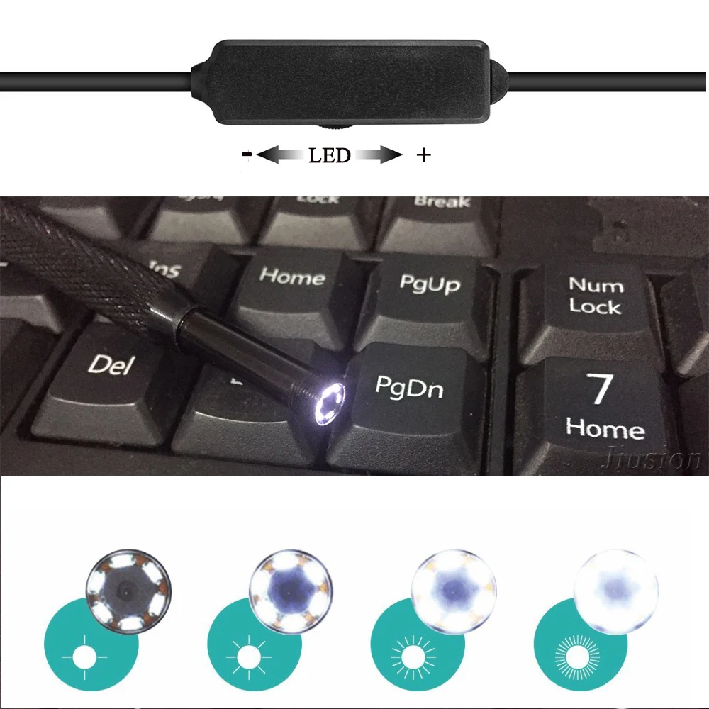 Мини камера эндоскоп для чистки ушей с USB кабелем микро Инспекционная гибкий