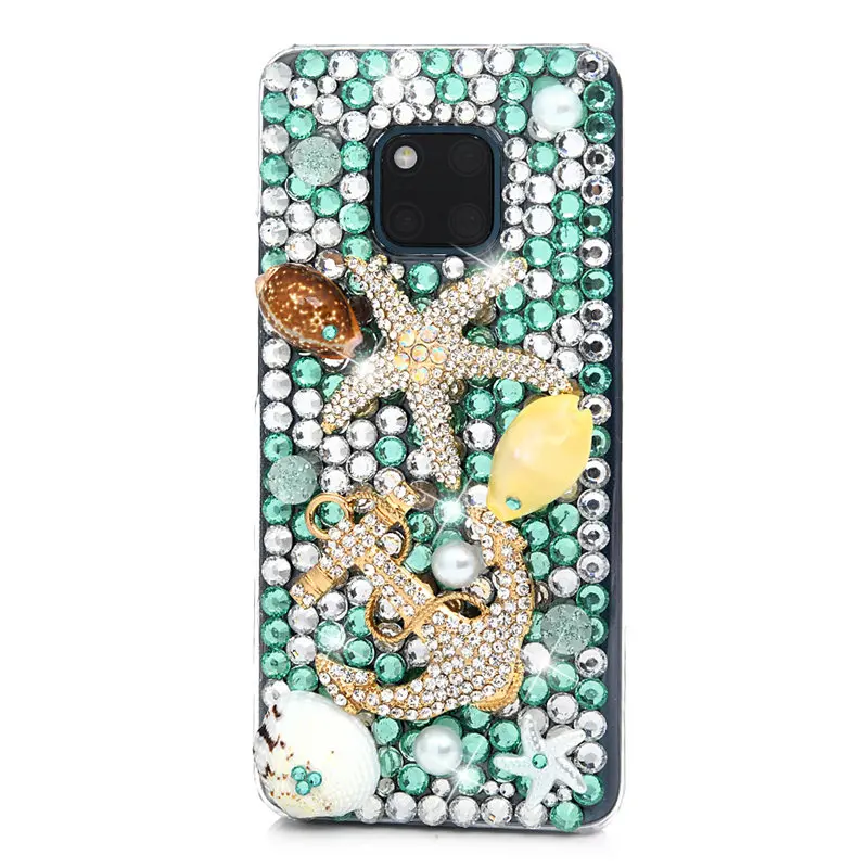 TURATA 3D Handmade Bling Crystal Diamond Rhinestones Case For Huawei Mate 20 Pro Plastic Hard Cover |
