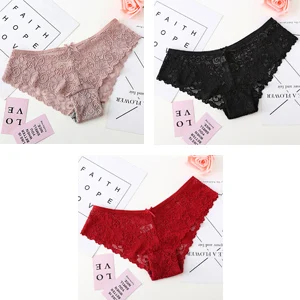 pink black red BEFORW, 3 шт., сексуальные кружевные трусики, женское модное нижнее белье, соблазнительные Красивые трусы, высокое качество, хлопок, низкая талия, женское нижнее белье - Цвет: pink black red
