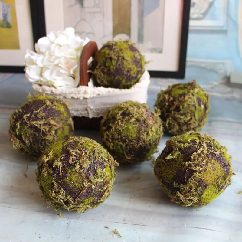 1 шт. яркий Искусственный мох мяч домашний декор Винтаж деревенский свадебный